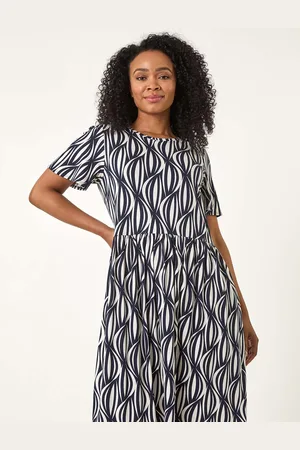 Roman Petite Geometric Pocket Dress46