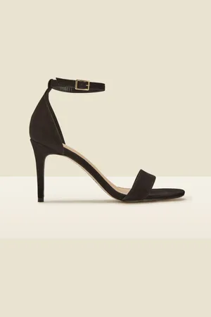 Sosandar Suede Barely There High Heels Sandals