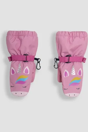 JoJo Maman Bébé Unicorn Waterproof Fleece Lined Mittens1 - 2 år (80 - 92cm)