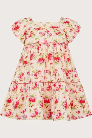 Monsoon Baby Rosanna Jacquard Floral Print Dress3 - 6 måneder (62 - 68cm)