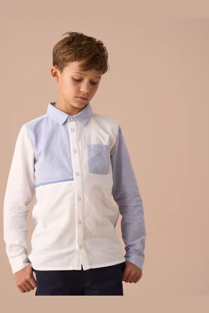 Angel & Rocket Hank Textured Stripe Block 100% Cotton Shirt10 år (140cm)
