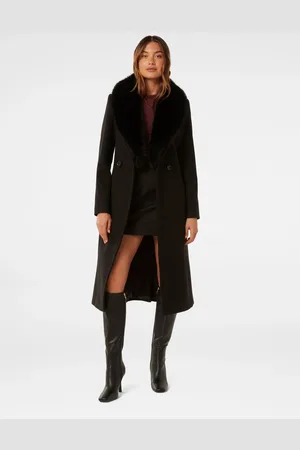 Forever New Monica Faux Fur Krave Wrap Coat42