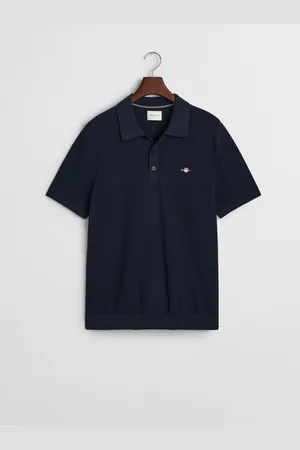 GANT 100% Cotton Short Sleeve Micro Textured Polo Shirtsmall