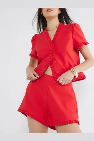 River Island Frill Tailored Shorts42