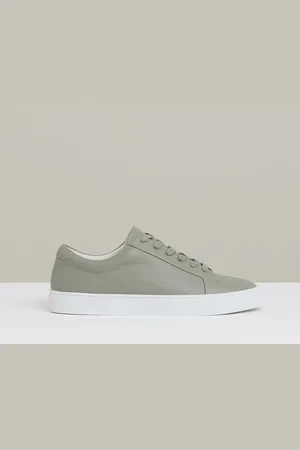 Reiss Luca Tumbled-Leather Low-Top Trainersuk10eu44