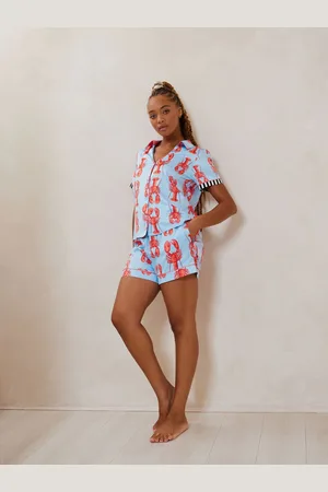Chelsea Peers Satin Lobster Print Short Pyjamas Set36