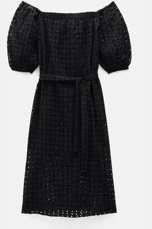 Hush Puppies Broderie Off Shoulder Midi 100% Cotton Dressxlarge
