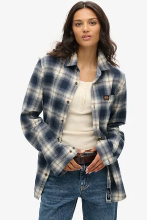 Superdry Oversized Langærmet Cotton Lumberjack Skjorter38-40