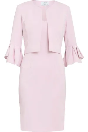 Gina Bacconi Pink Melissa Crepe Dress And Jacket Set36