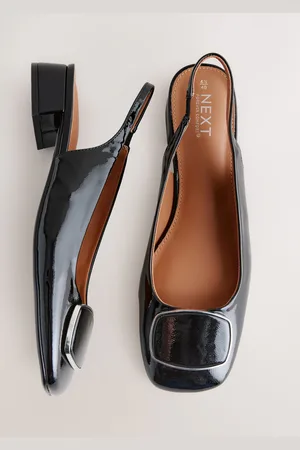 Next Forever Comfort Square Toe Hardware Detail Slingbackseu38