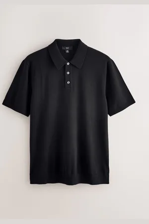 Next Normal pasform Cotton Rich Kortærmet Knit Polo-skjorterStor