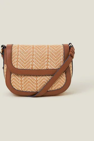 Accessorize Woven Satchel Cross-Body Bagen