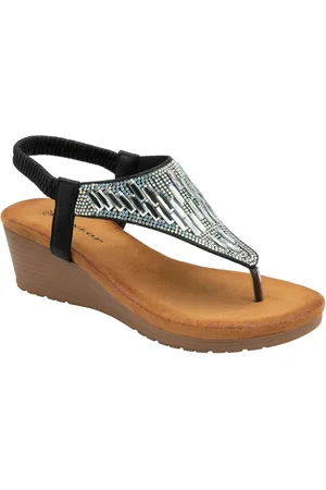 Dunlop Toe-Post Wedge Elasticated Sandalseu38