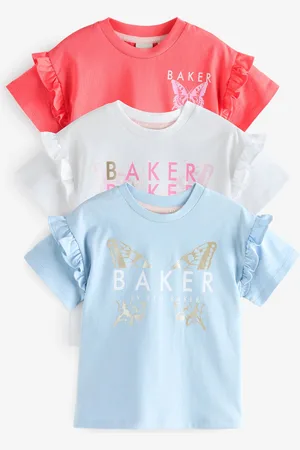 Ted Baker Frill Shoulder 100% Cotton T-Shirts 3 Pack152158cm
