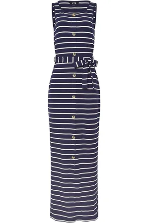 Long Tall Sally 100% Cotton Striped Button Maxi Dress