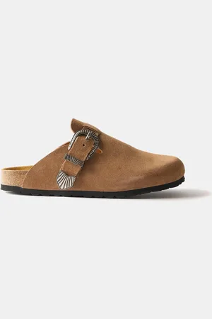 mint&berry Roz Suede Western Clogseu41