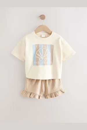 Next 100% bomulds-t-shirt og shortssæt (3mdr.-7år)8692cm