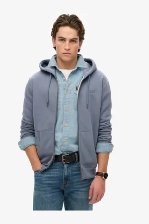 Superdry Essential Logo Slim Fit Hættetrøje med lynlåsMiddel