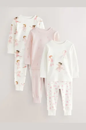 Next 100% Bomuld Ballerina Putte Pyjamas 3 Pakke (9mdr.-12år)128134cm