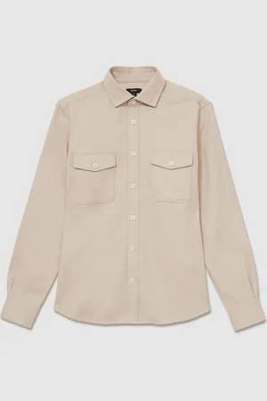 Reiss Whisper Stretch-Cotton Twill Twin-Pocket OvershirtXL