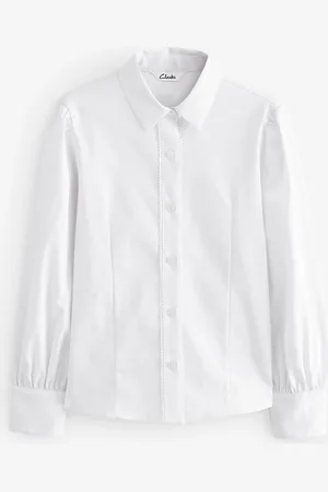 Clarks Senior Girls Fitted Lace Trim School Shirt12 år (152cm)