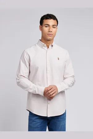 U.S. Polo Assn. U. S. Polo Assn. Mens Peached 100% Cotton Oxford ShirtStor