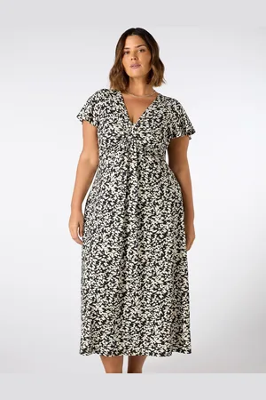 Live Unlimited London Ruched Pleat Front Midi Dress46