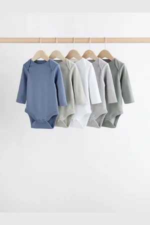 Next 100% Cotton Long Sleeve Bodysuits 5 PackUp to 1 Month (56cm)