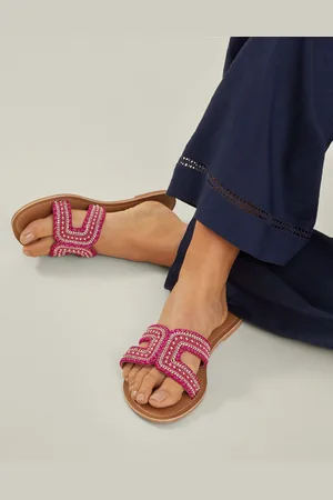Accessorize Embellished Cut-Out Slide Sandalseu355