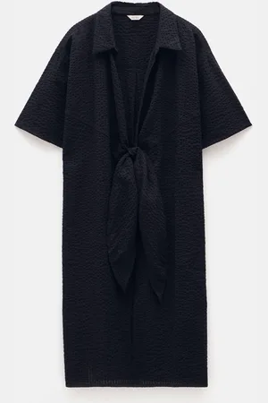 Hush Puppies Seersucker Tie Front 100% Cotton Dresssmallmedium