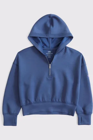 Abercrombie & Fitch Blå Quauter Zip Trøje11 - 12 år (146 - 152cm)