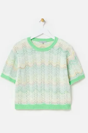 Oliver Bonas Sparkle Wavy Stripe Knitted Shell Top44