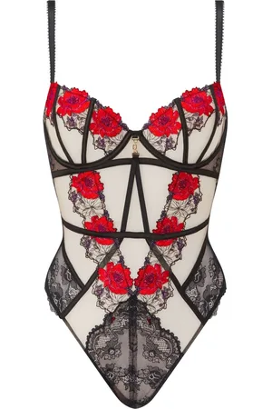 Ann Summers Caged Rose Blomster Tryk Broderi Non Padded Body38 D-DD