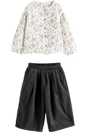 Next 100% Cotton Blouse and Co-ord Trousers Set (3mths-8yrs)6 - 7 år (116 - 122cm)