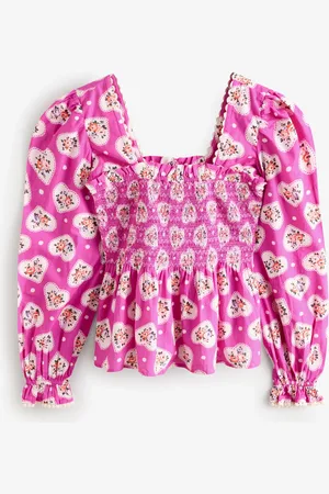 Cath Kidston Shirred 100% Bomuld Bluser40
