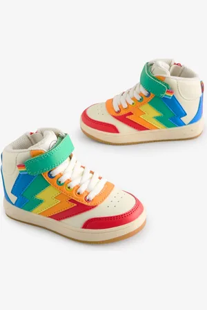 Little Bird Multi Rainbow Hi-Top Trainersuk10eu28