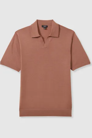 Reiss Duchie Merino Wool Open-Collar Polo ShirtXL