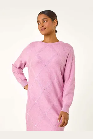 Roman Pearl Detail Textured Jumper Dress42