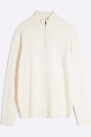 River Island Slim Fit Waffle Half Zip JumperM