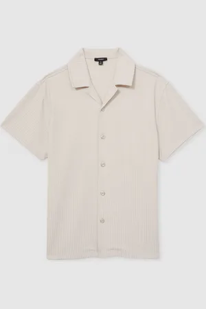 Reiss Warwick Textured-Knit Cuban-Collar ShirtX-Large