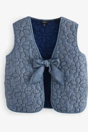 Next Polstret Daisy Broderet Slips Front 100% Bomuld Giletxlarge