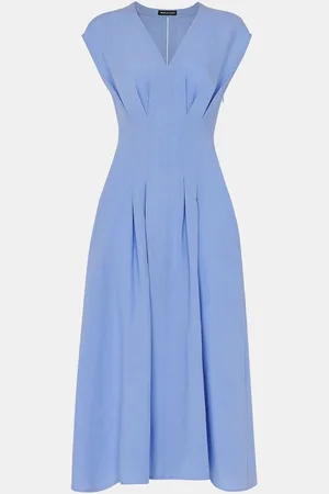 Whistles Panel Detail Midi Dress With Linen34