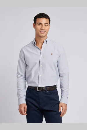 U.S. Polo Assn. U. S. Polo Assn. Mens Oxford Stripe 100% Cotton ShirtStor