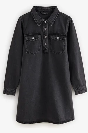 Next Halv Denim 100% Bomuld Mini KjoleX-Large Tall