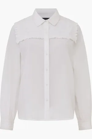French Connection 100% Bomuld Broderet Amelie Cambric SkjorterXL