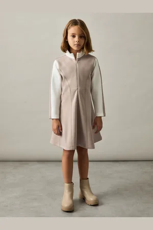 Reiss Kelly Jersey Contrast-Stitch Flared Dress4 - 5 år (104 - 110cm)