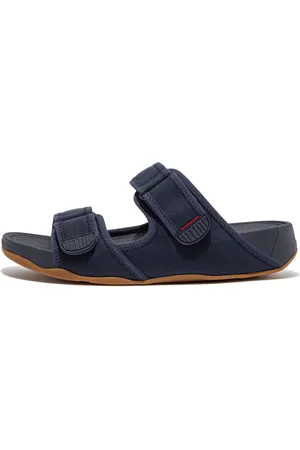 FitFlop Blue Gogh Moc Mens Adjustable Water-Resistant Slides