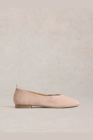 White Stuff Cheri Leather Ballerina Pumps