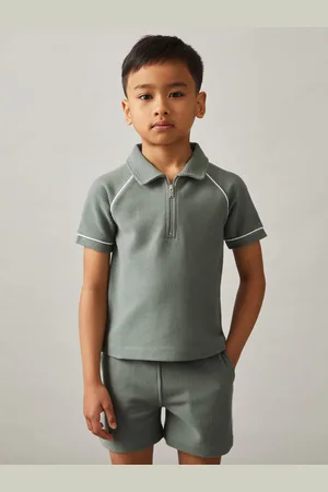 Reiss Lolland Cotton Textured Half-Zip Polo Shirt116122cm