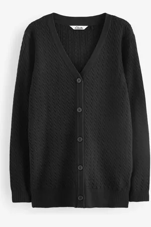 Clarks Senior Girls School Longline Cable Cardigan15 år (170cm)
